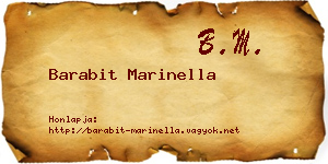 Barabit Marinella névjegykártya